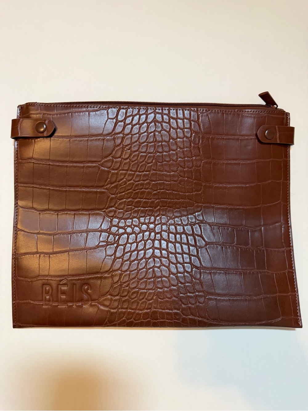 BEIS Work Tote Croc-Embossed Maple - Picture 10 of 12